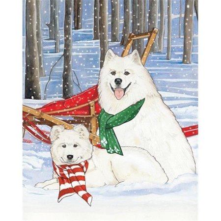 PIPSQUEAK PRODUCTIONS Pipsqueak Productions C956 Holiday Boxed Cards- Samoyed C956